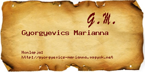 Gyorgyevics Marianna névjegykártya
